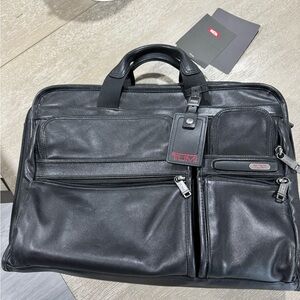 Tumi leather briefcase